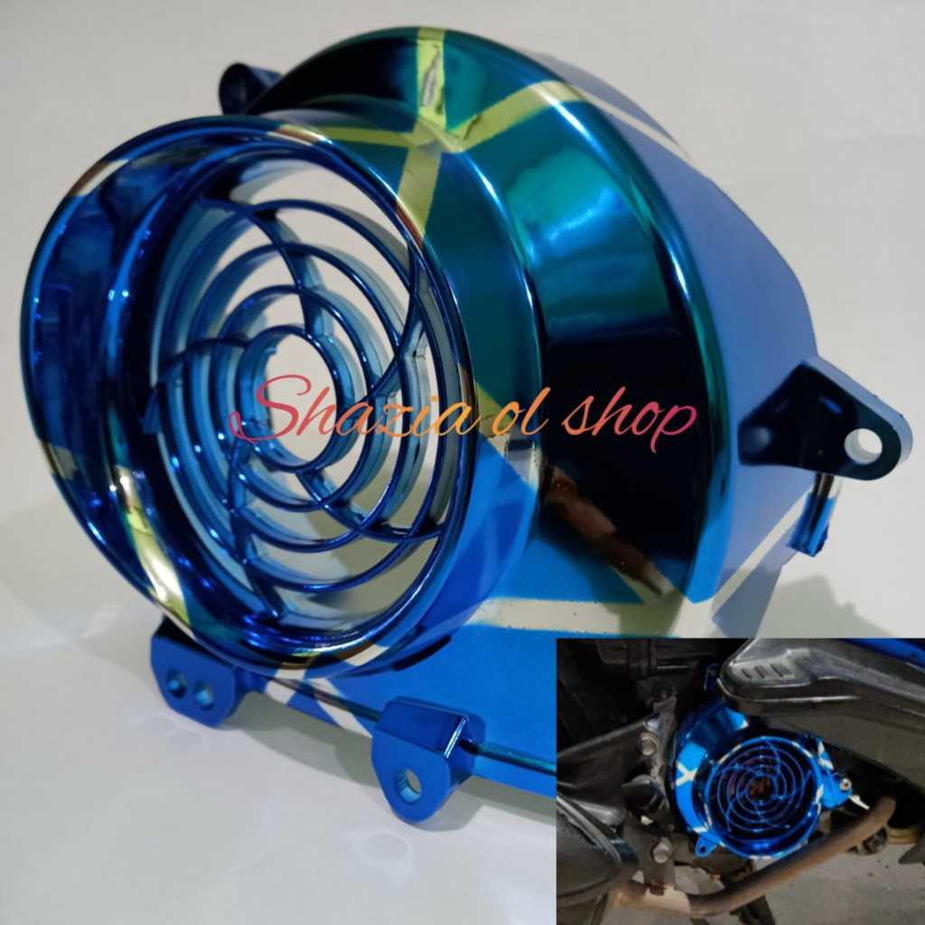 Variasi Motor Beat Karbu Cover Tutup Kipas Biru xx tutup kipas beat karbu beat fi spacy  Max.2014