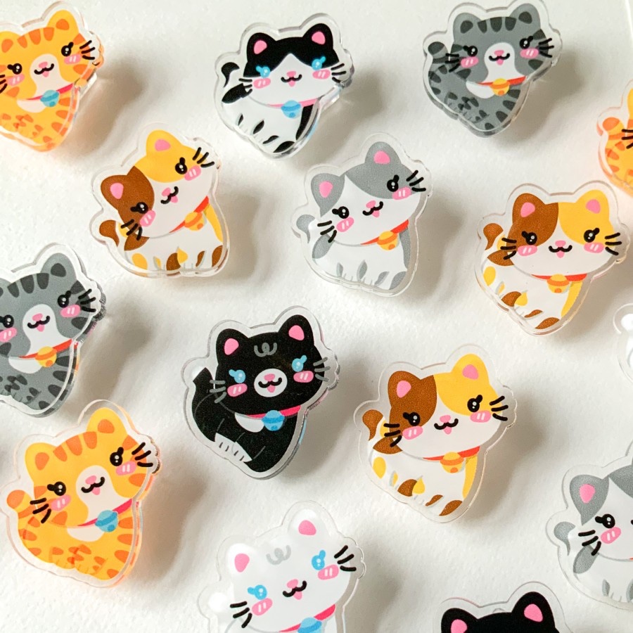 

Cute cat acrylic clip | paper clip akrilik kucing lucu channidraw klip kertas lucu