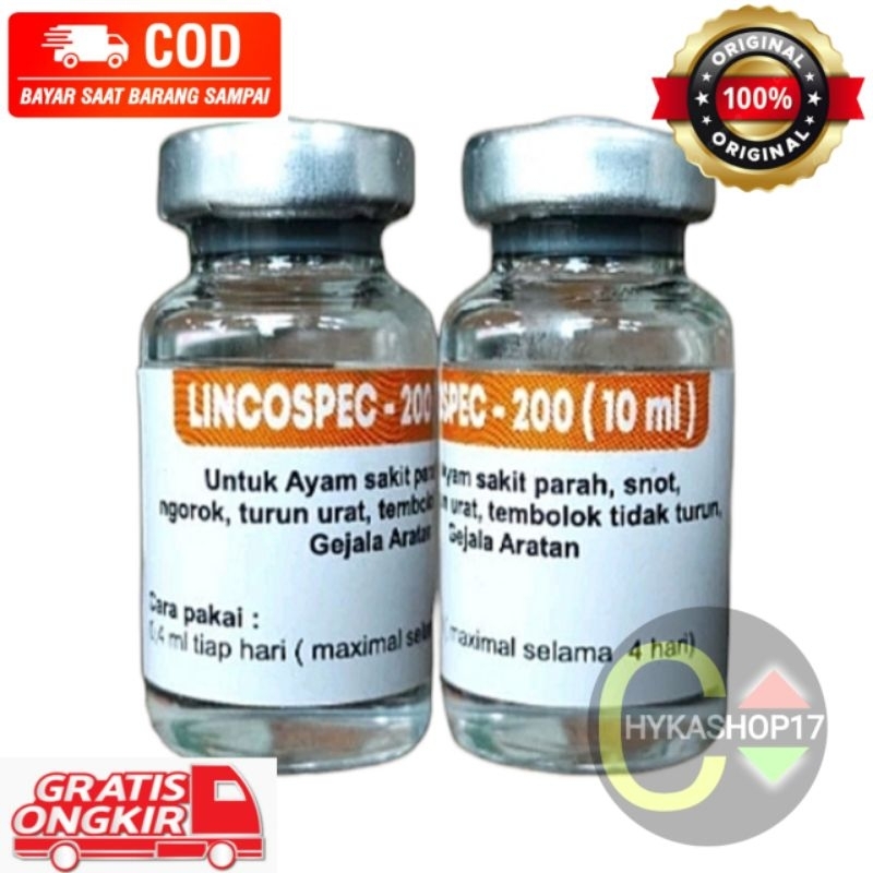 LINCOSPEC 200 LINCOSPECS OBAT INFEKSI PADA AYAM | OBAT ARATAN