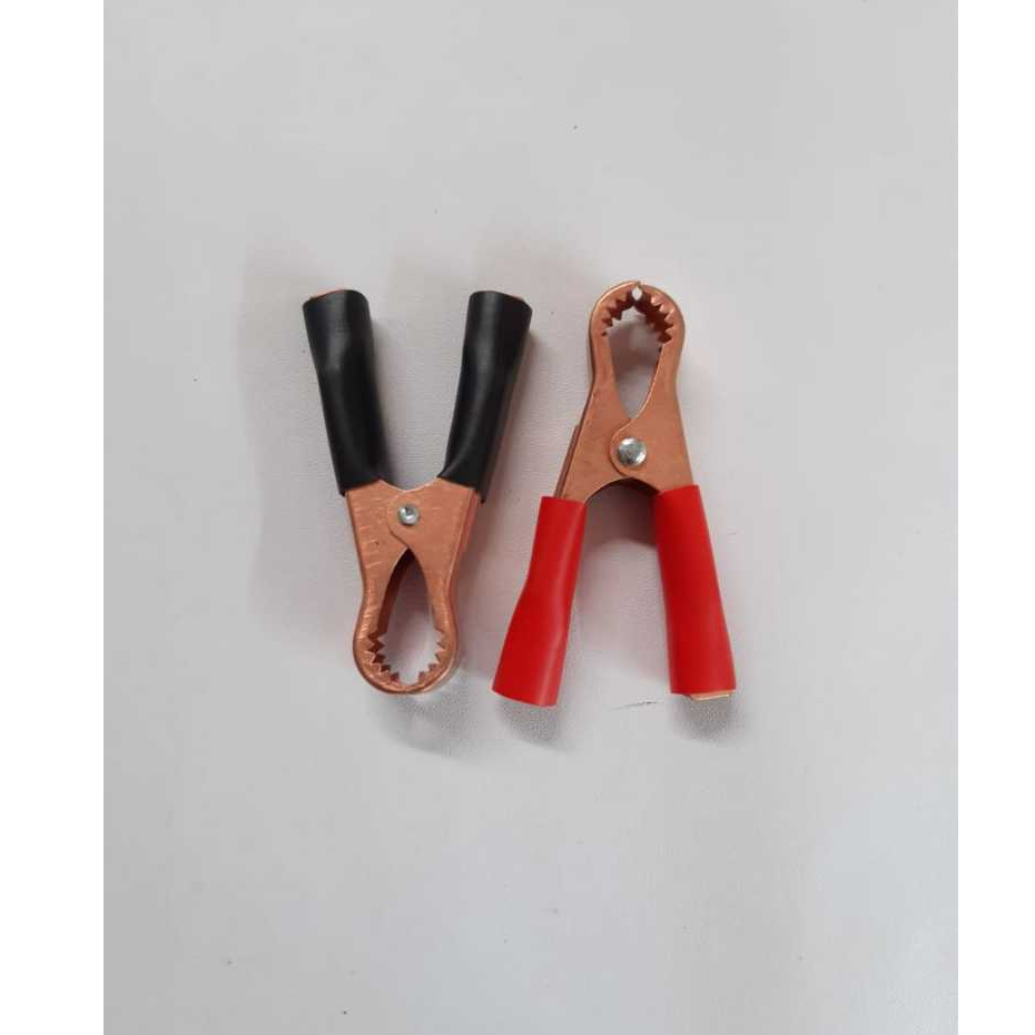 Jepit aki buaya ( set ) 8cm / jepitan aki mobil  / jepit buaya / jepitan accu mobil / penjepit aki