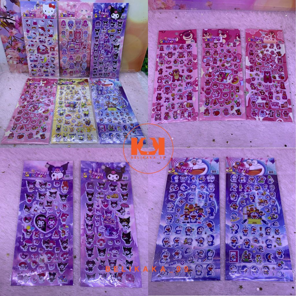 

(KECIL-KECIL) STICKER TIMBUL 3D KECIL MOTIF KUROMI LOTSO DORAEMON / STIKER 3D KECIL PANJANG