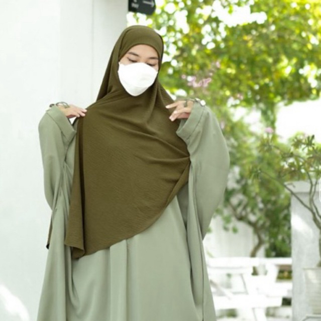 Qiara Pasmina Malaysia Jumbo Instan by Uzma Hijab Malay Style Shawl Krinkle Airflow Jumbo syari Read