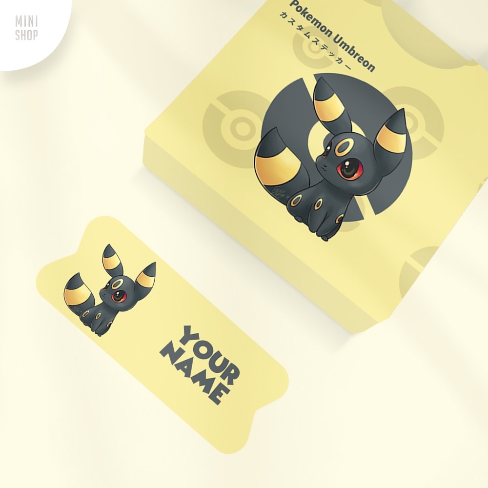 

Stiker Nama Custom Waterproof Pokemon Umbreon