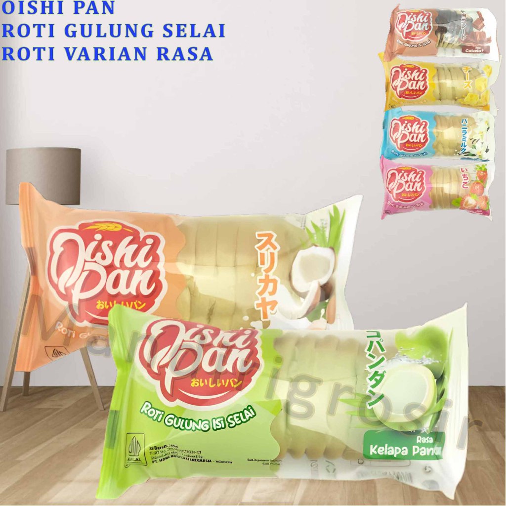 

Roti Gulung Selai * Oishi Pan * Roti Selai Varian Rasa * 60gr