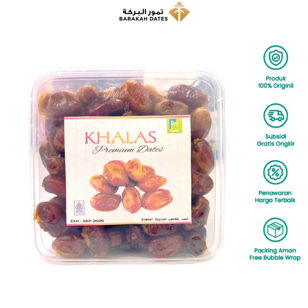 

Kurma Khalas Saad Premium 1Kg Kemasan Mika