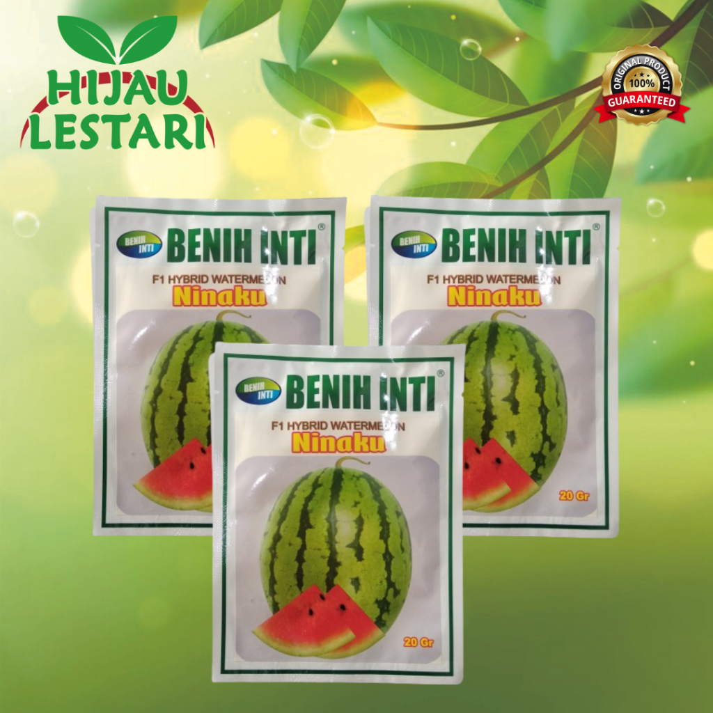 NINAKU F1 - 20 gr - Hybrid Watermelon Benih Semangka Hibrida - ORIGINAL Benih Inti