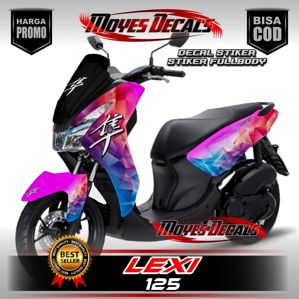 Decal Motor Lexi 125 - Stiker Motor Lexi 125 Fullbody Premium - Variasi Motor Lexi 125 ABSTRAK
