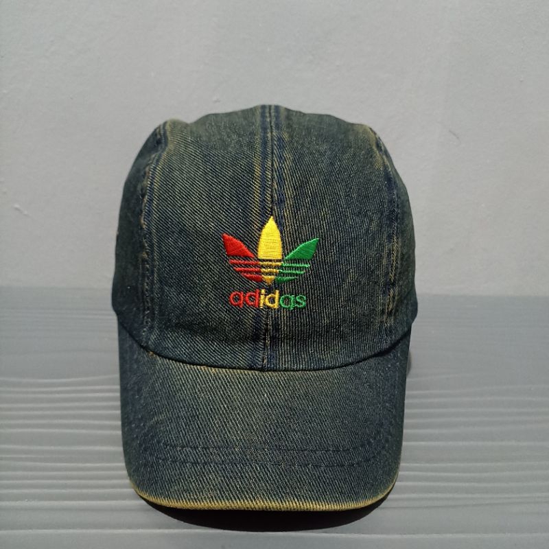 Topi Adidas , Visor Pendek , simple Cap , Dadhat , Adidas Bunga , Trefoil , Topi denim