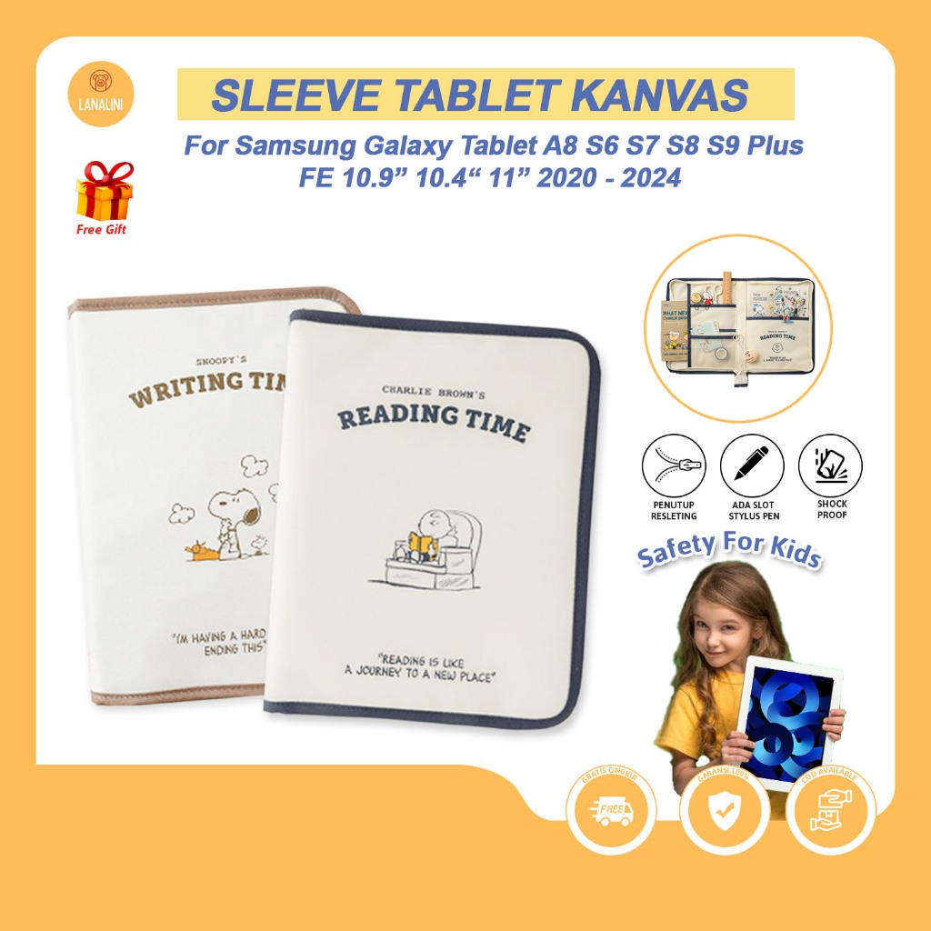 Tas Samsung Galaxy Tab A11 2025 S S2 S3 S4 S5E S6 Lite S7 S8 S9 S9+ Plus Ultra FE 8.7 9.7 10.5 10.4 