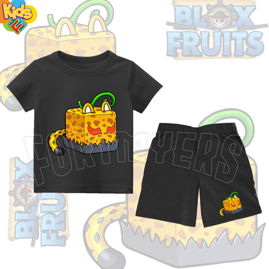 SETELAN ANAK LEOPARD BLOX FRUITS ROBLOX ONE SET ANAK SETELAN KAOS CELANA PENDEK ANAK