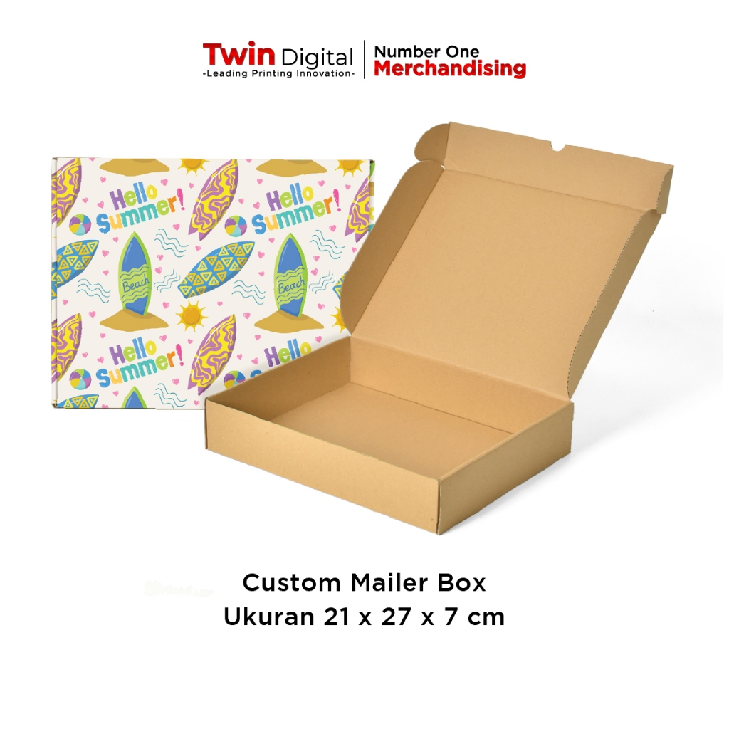 

Twindigital Box Kardus / Kotak Kado / Dus Hadiah / Corrugated Box - Mailer Box Polos Uk 21x27x7 cm