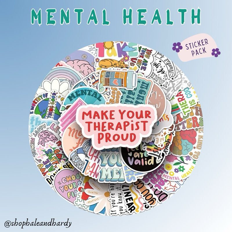 

Mental Health Sticker Pack | Stiker Kesehatan Mental Aesthetic Motivasi Anti Air