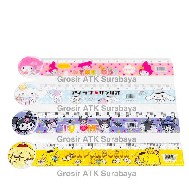 

( DAPAT 1 PCS ) PENGGARIS SANRIO 15CM KD-58 Sanrio Kuromi Cinnamorol My Melody