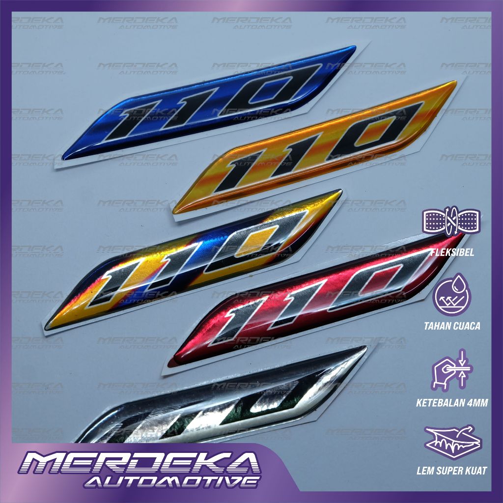Emblem timbul 110 untuk vario all series | emblem 110 cc