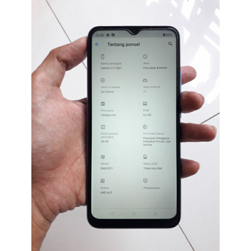 Realme C11 4/64 Gb Blue No minus Perfect Batre awet X Hp aja ( Second )