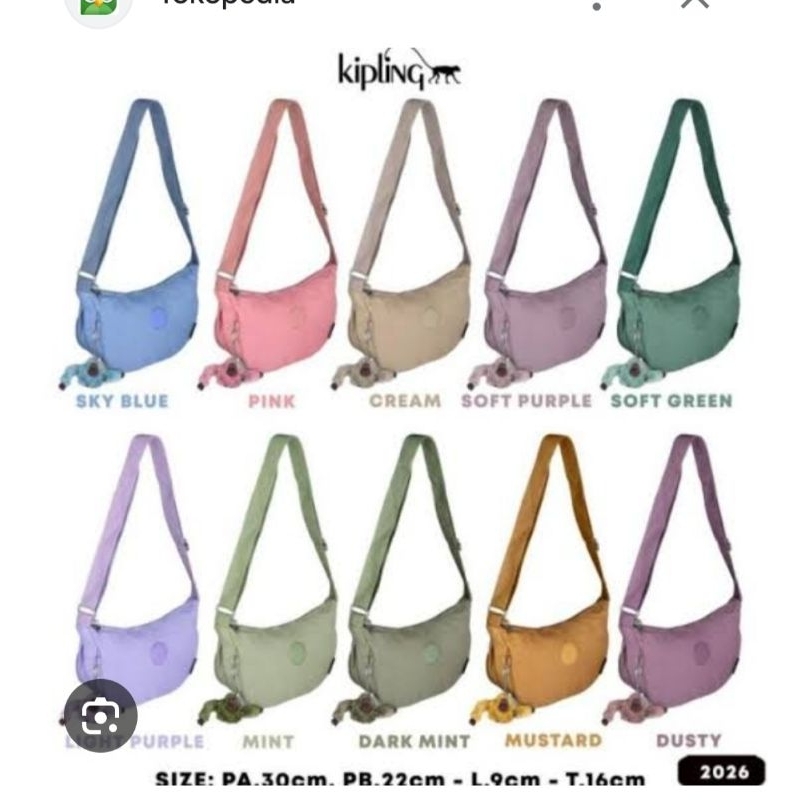 Tas Kipling Tas Selempang wanita halfmoon
