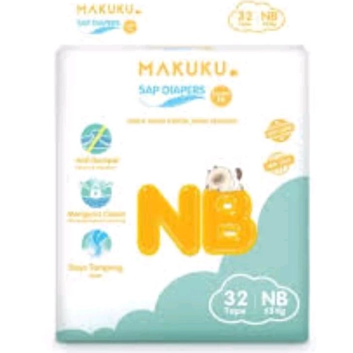 Makuku Diapers NB Comfort NB 32 Perekat