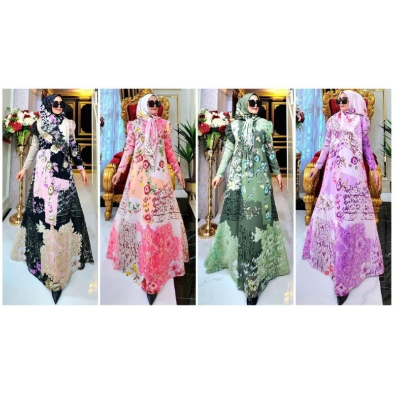 Asyura Set Gamis Set Scraft Printing Digital Epson