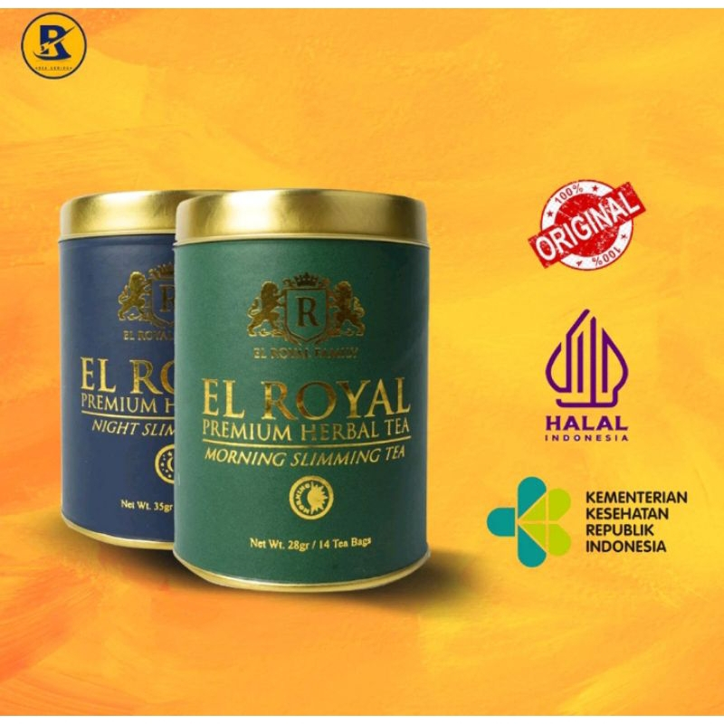 

El ROYAL Premium Herbal Tea Pagi & Malam ( 1Paket ) - Mengatasi Gejala Maag