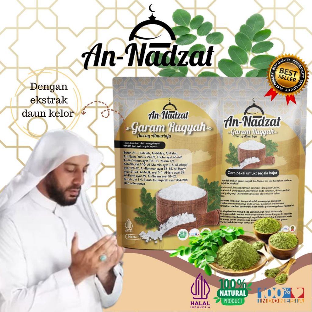 

An-Nadzat Garam 750gr Asli Bonus Tasbih, Minyak Bidara, Parfum