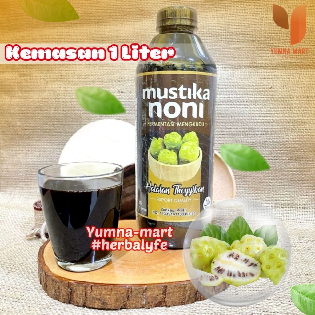 

NONI Mustika Original Jus FERMENTASI Mengkudu 100% Kemasan 1 Liter