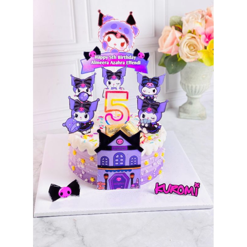 

kue ulang tahun anak birthday kuromi topper cake