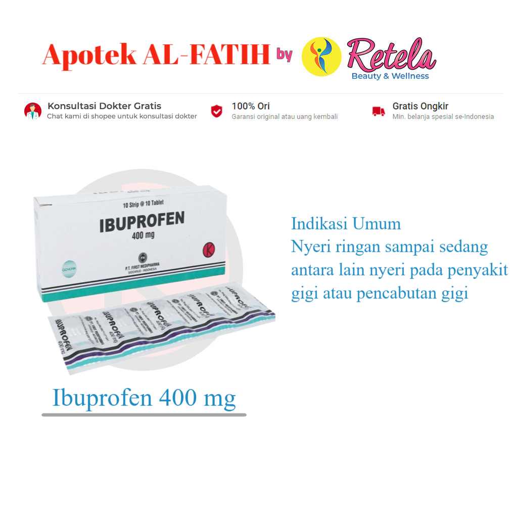 Ibuprofen 400 mg 10 Tablet