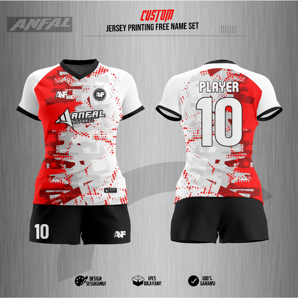 JERSEY EDISI MERAH PUTIH // JERSEY FUTSAL // JERSEY SEPAKBOLA // JERSEY VOLLY WANITA // JERSEY OLAHR