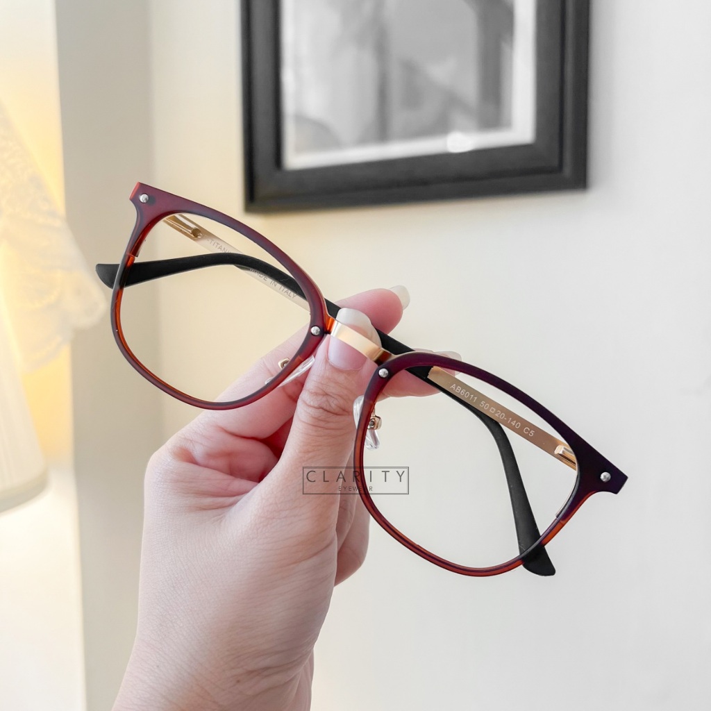 CLARITYEYEWEAR #6011 Frame Kacamata Pria/Wanita Fashion Bluechromic.Photochromic