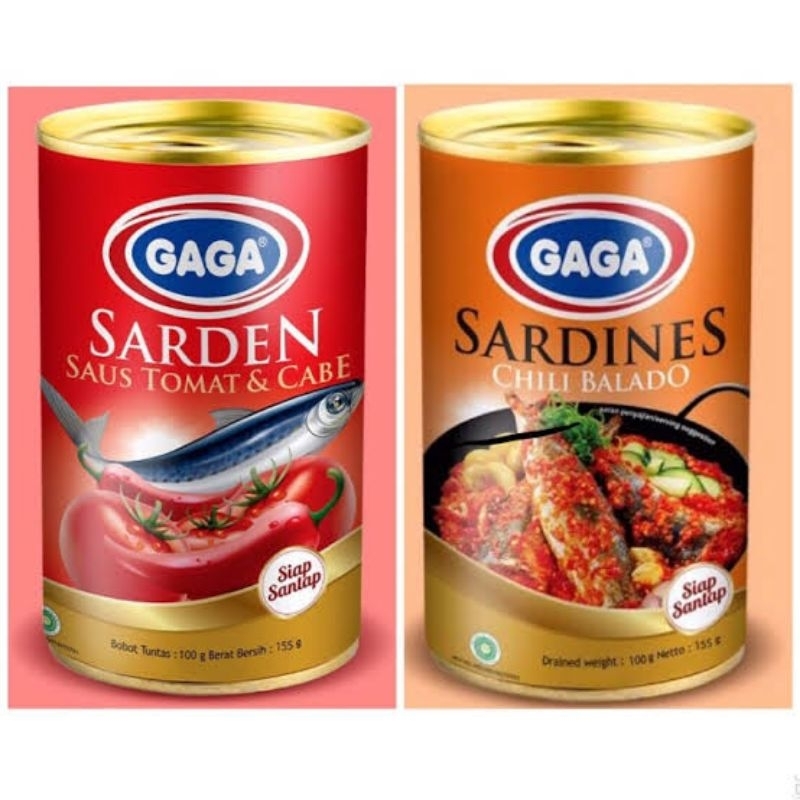 

GAGA SARDEN SAUS TOMAT | CHILI BALADO NETTO 155 GR | 425 GR