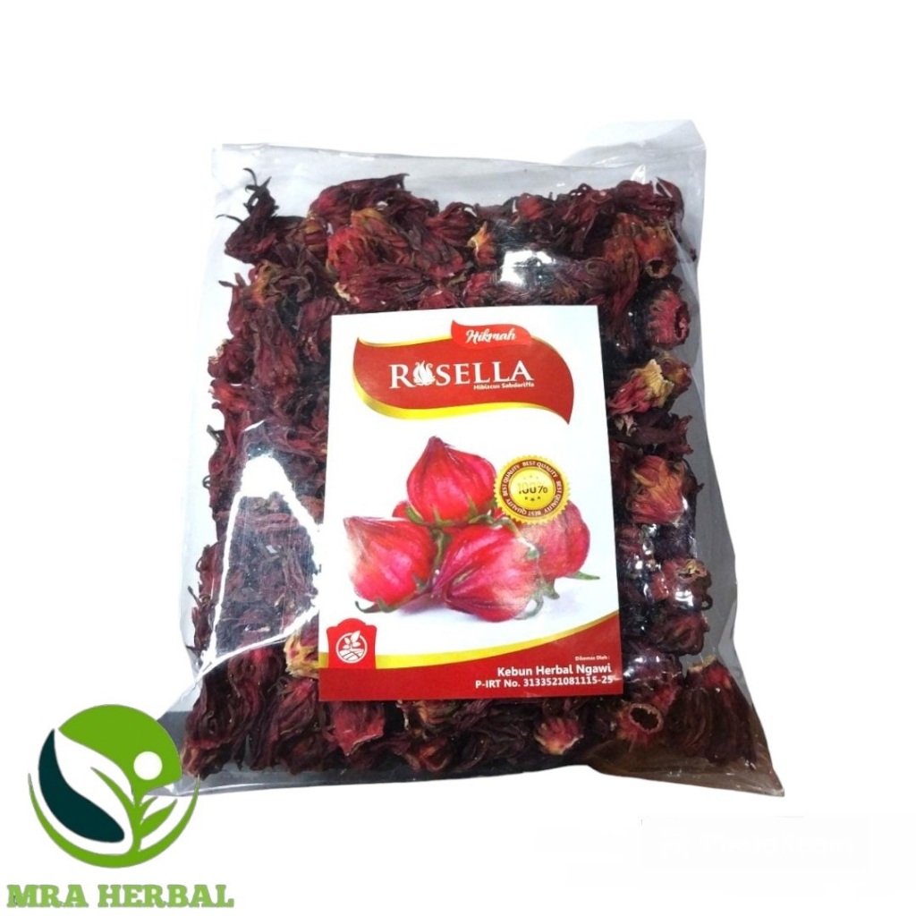 

Teh Herbal Bunga Rosela Merah I Teh Seduh Rosella Hikmah Isi 100gr