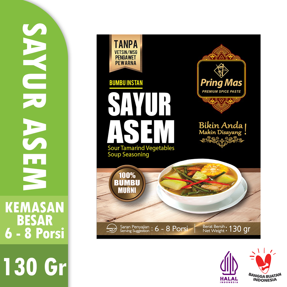 

Pusapu Bumbu Makanan Instant Pringmas 25gr 45gr 130gr Bumbu Sayur Asem bumbu masak enak