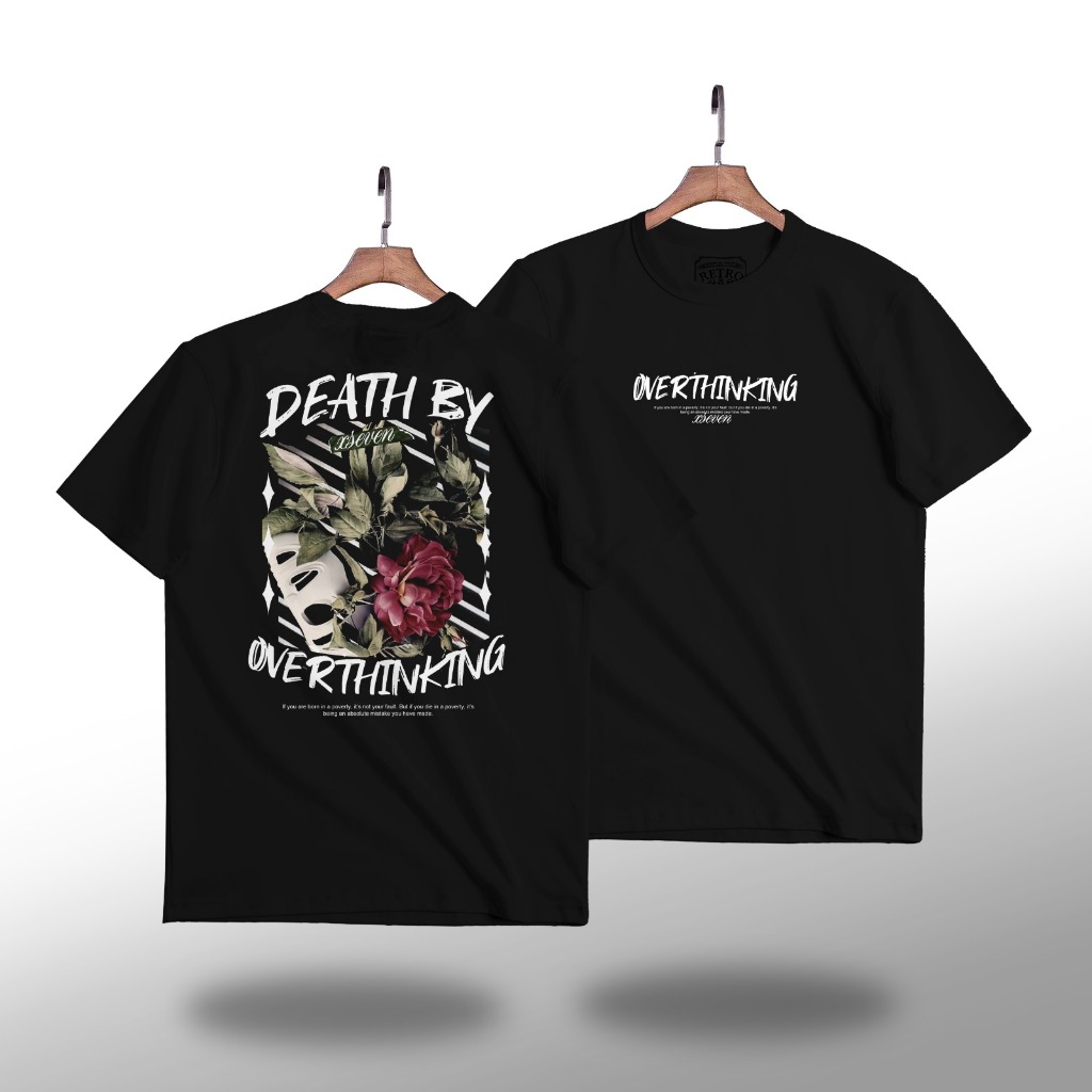 KAOS DISTRO COWOK CEWEK OVERTHINKING //KAOS DISTRO //BAJU COWOK CEWEK  DEWASA NOLAND