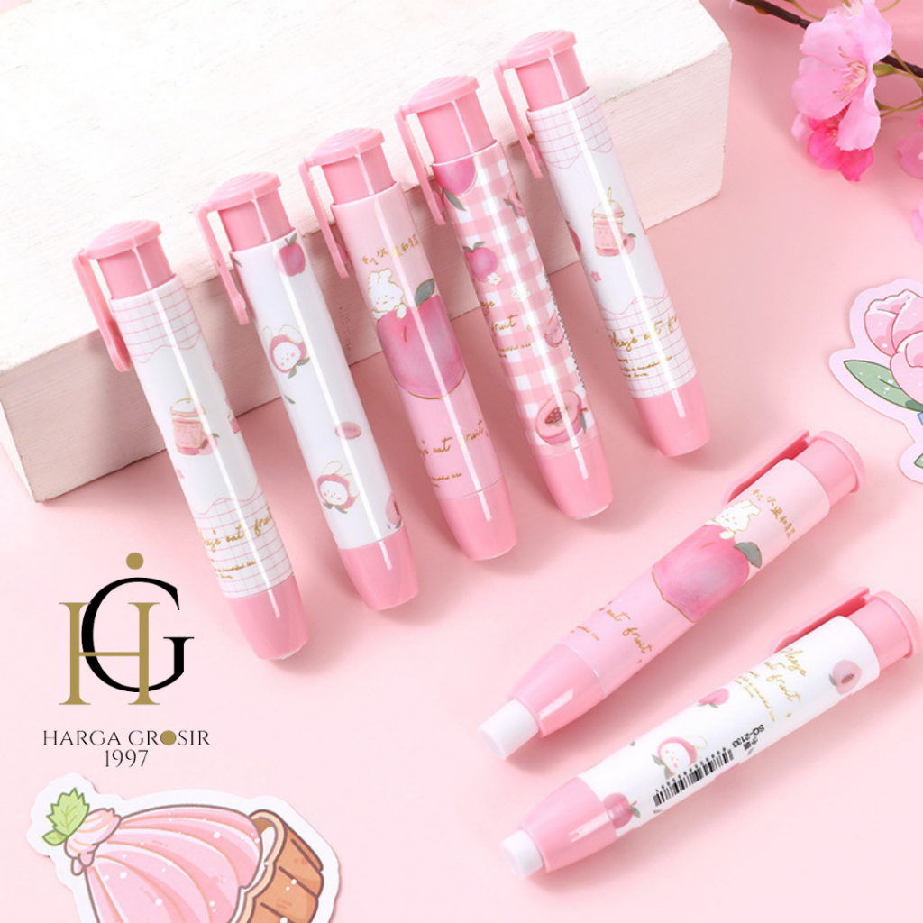 

Penghapus cetek depressible peach lucu imut perlengkapan sekolah termurah bisa terjangkau cod