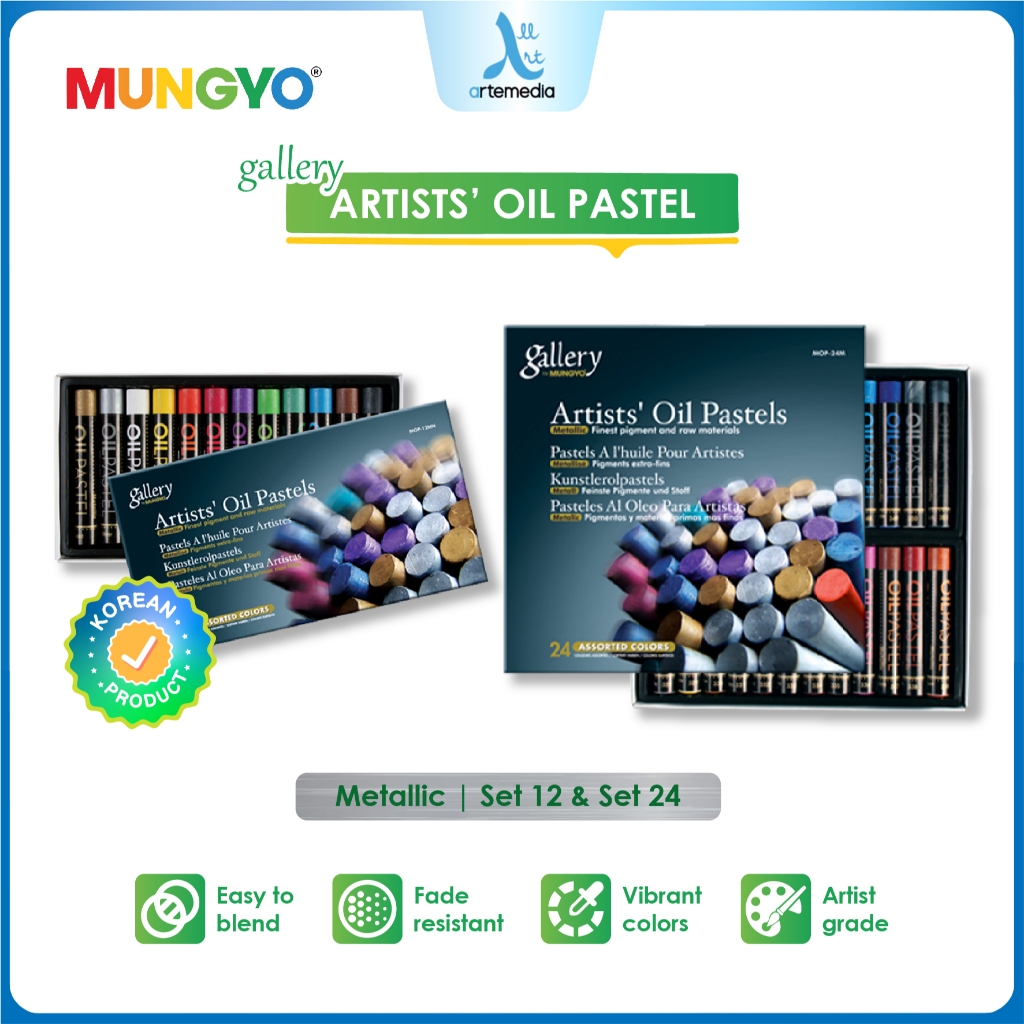 

Mungyo Gallery Artists Oil Pastel Metallic Set Crayon Krayon Minyak