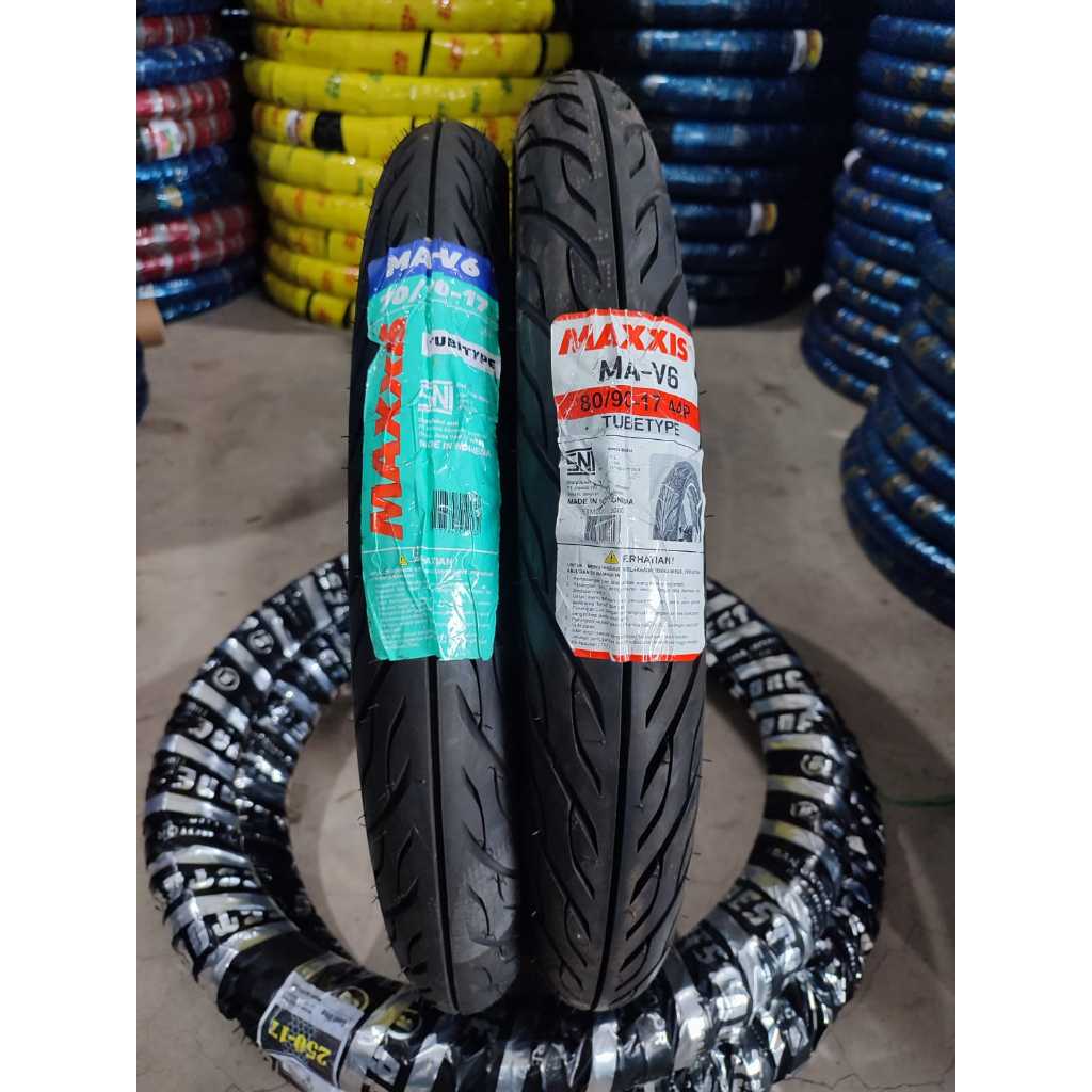 MAXXIS MA-V6 70/90-17 & 80/90-17 BAN LUAR MOTOR BEBEK RING 17 TUBETYPE MAXXIS