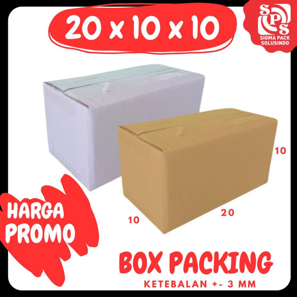 

Box 20x10x10 Kardus A1 Packing Karton Dus Kotak Kemasan kosmetik Souvenir Jamu Sparepart Obat Madu