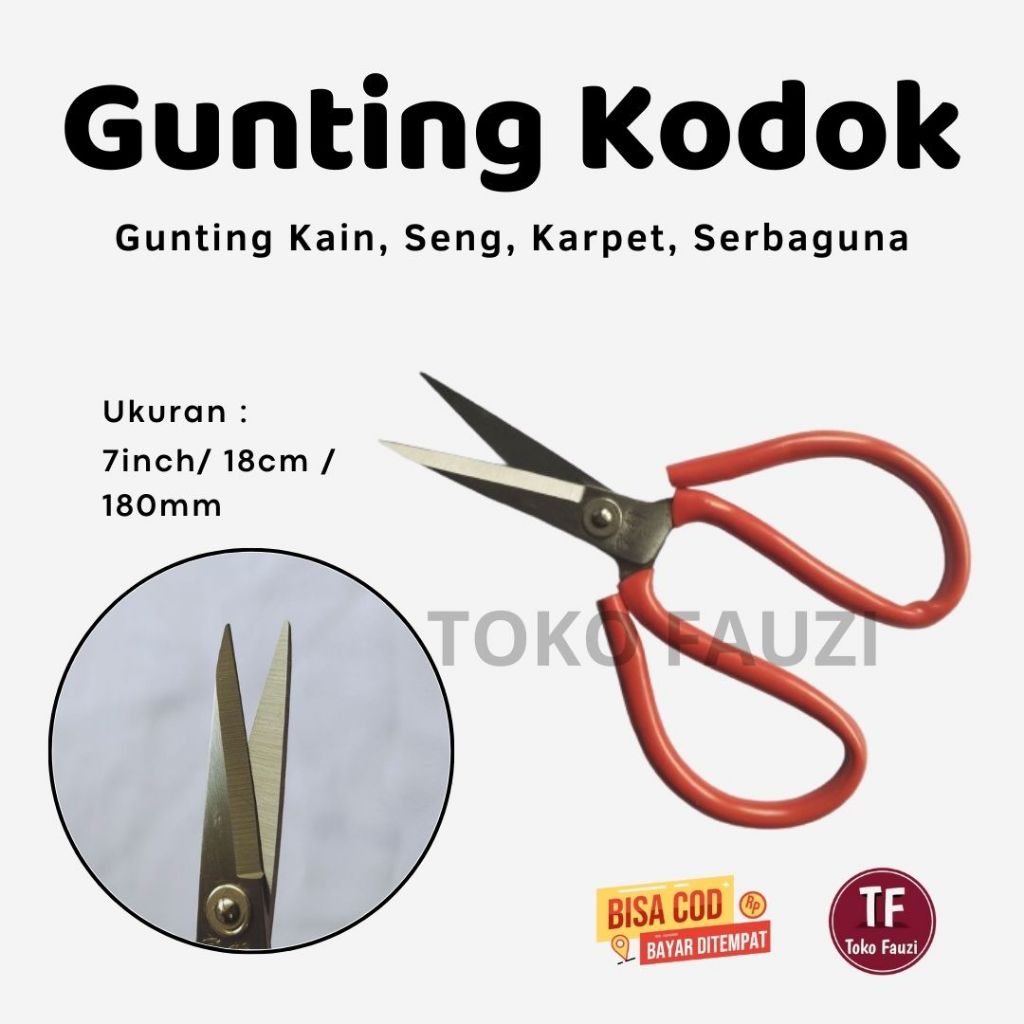 

Gunting Kodok - Tailoring Scissors 7" - 180mm