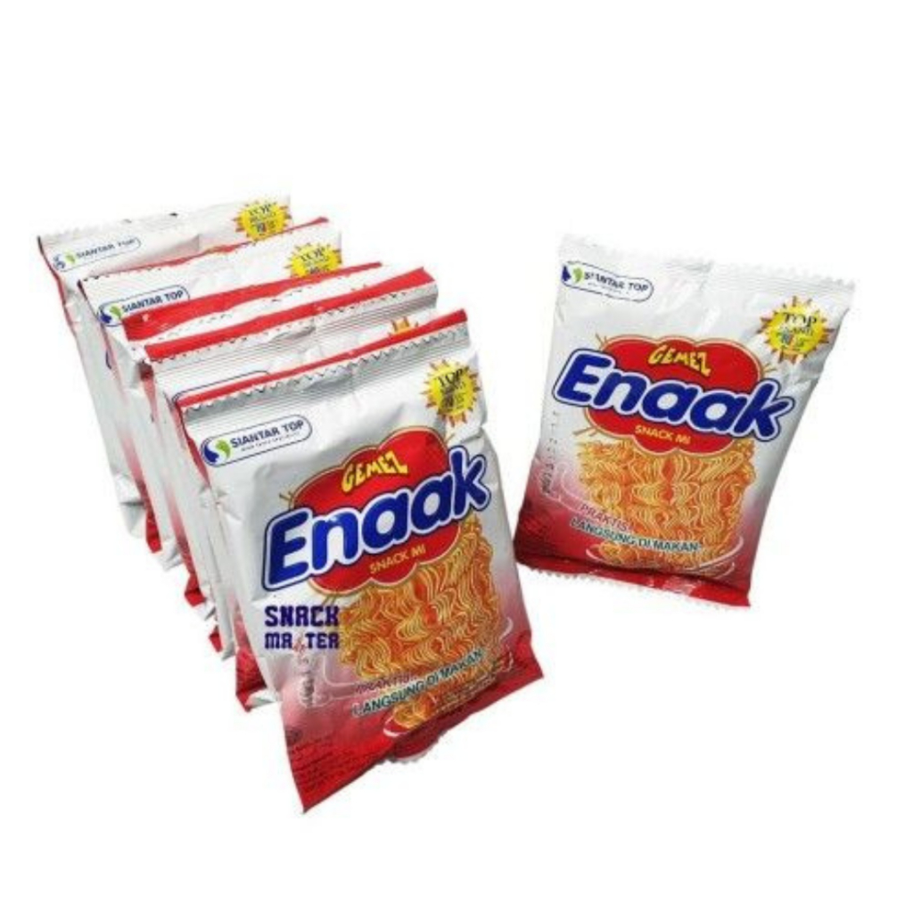 

Mie Gemez Enaak 1 Renteng isi 10pcs 16gr/pcs Snack Mi Goreng Renyah Gurih Enak