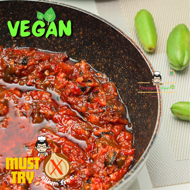 

Vinsdapourvegan - Sambal Bilimbi / Belimbing Vegan Homemade Frozen Food Bahan Beku Allium Free Vegetarian Plant-Based Friendly 220gr