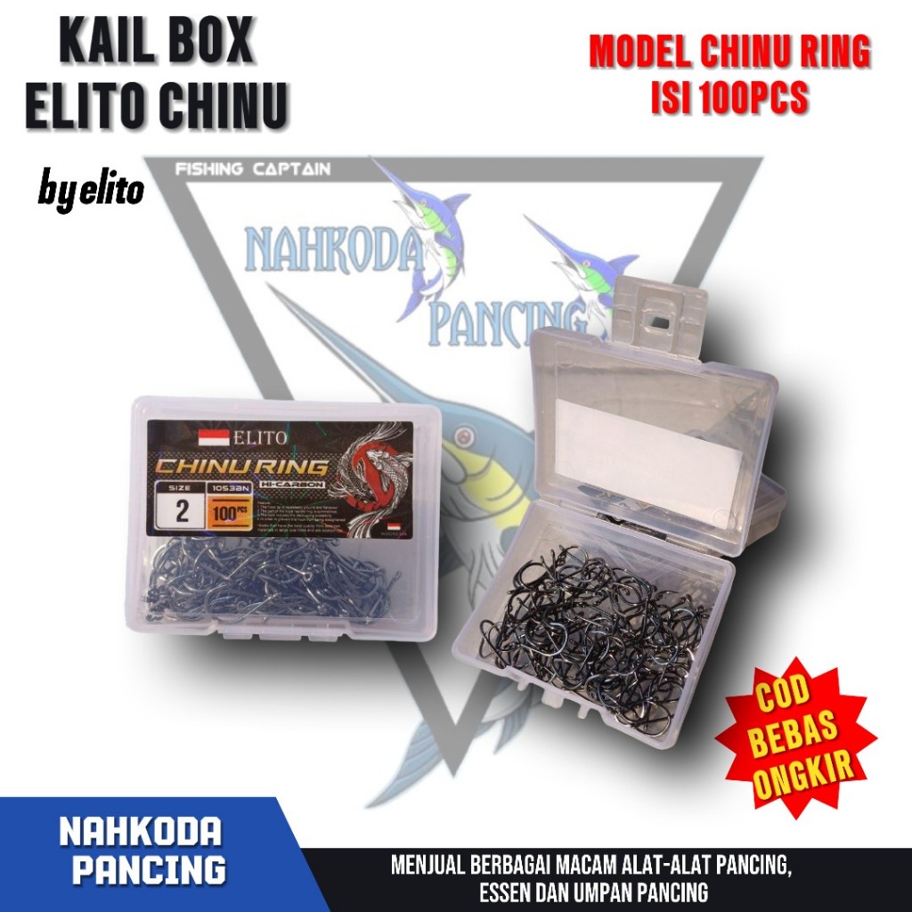 Kail box isi 100 - kail pancing elito super tajam