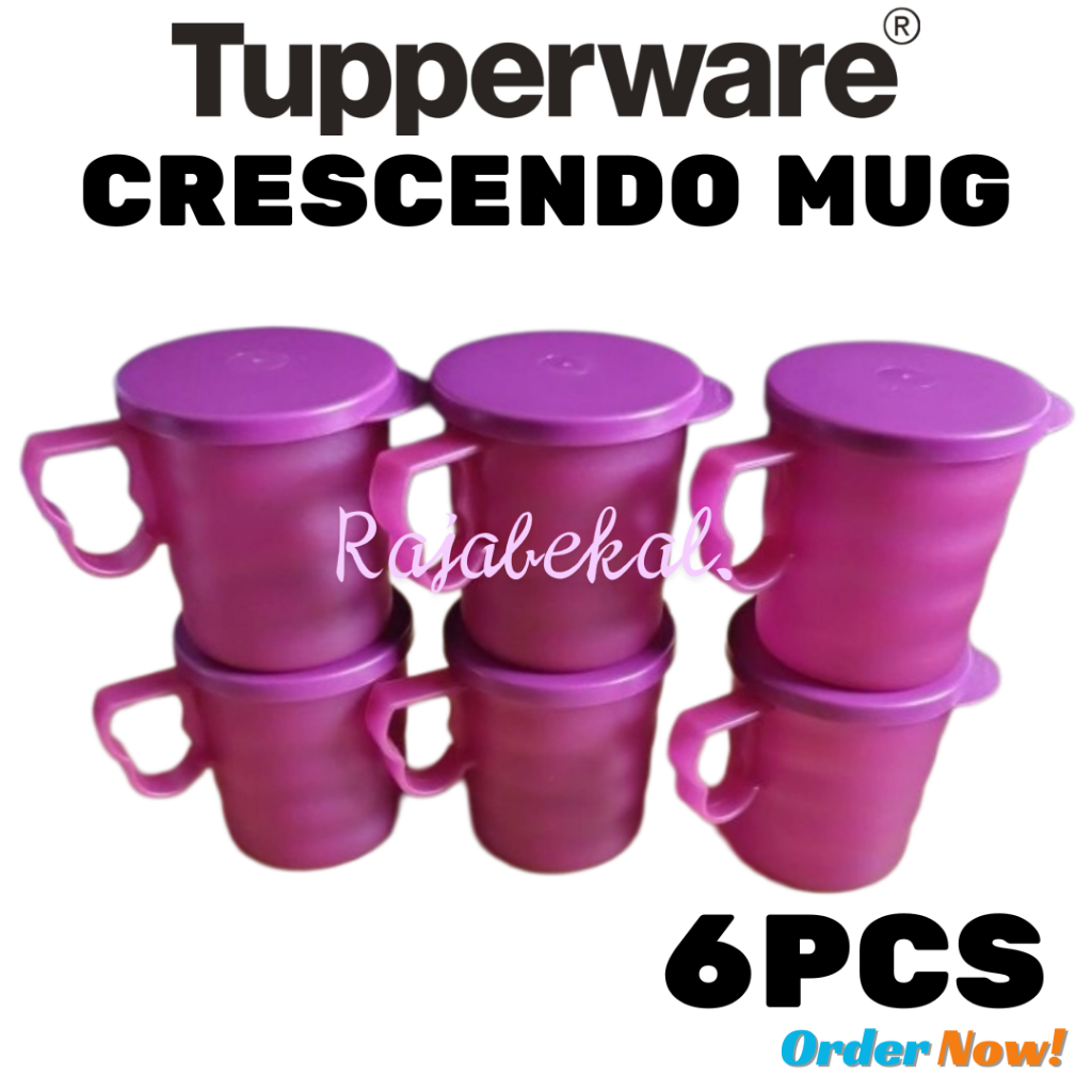 PROMO Tupperware Crescendo Mug Ungu 6pcs