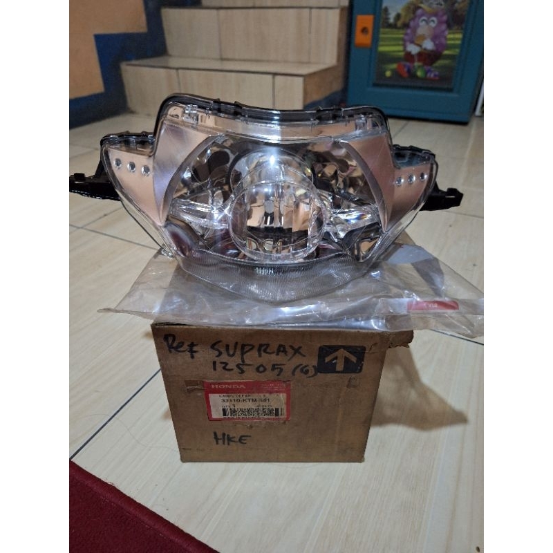 headlamp reflektor lampu depan honda supra x125 X 125 old lama karbu original ahm honda 33110-KTM-85