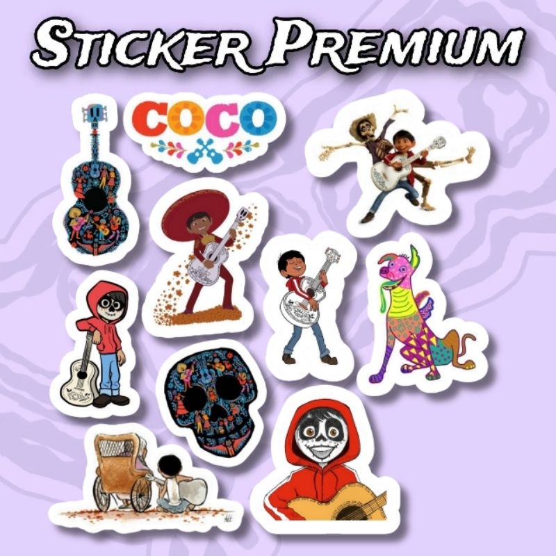 

Sticker Coco Disney Pack isi 10 Pcs Waterproof