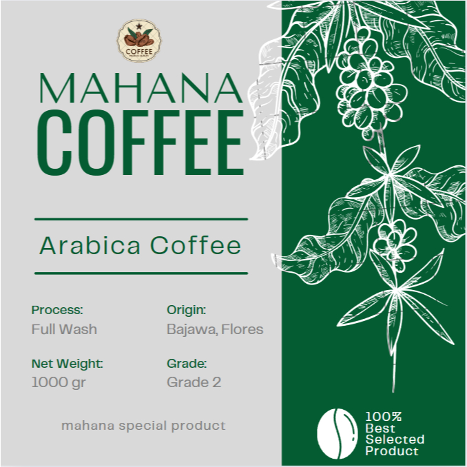 

Bajawa Grade 2 Mahana Coffee (Green Bean 1000 Gr)