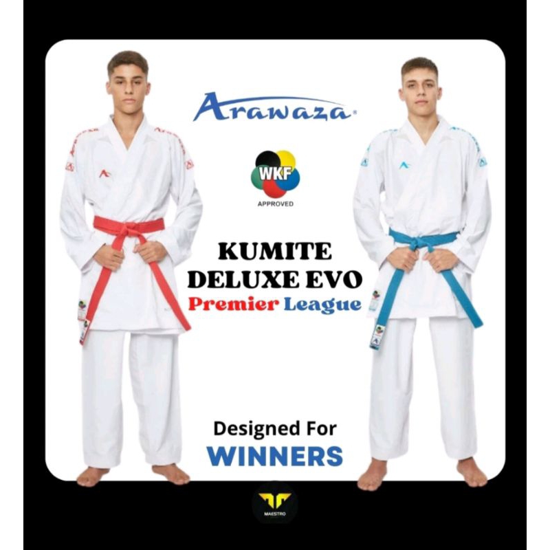 Baju Karate Gi Kumite ARAWAZA DELUXE EVO Premier League WKF APPROVED