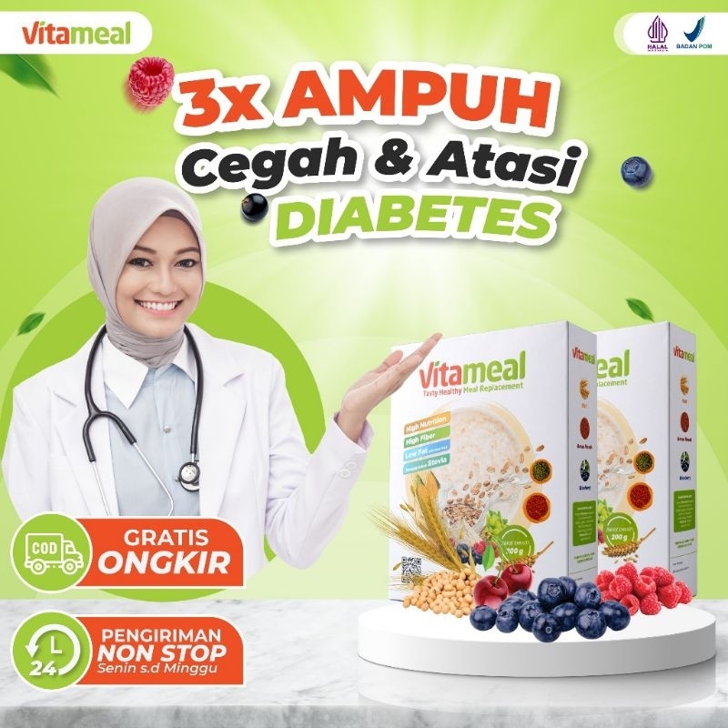 

VITAMEAL Sereal Sehat Bantu Turunkan Gula Darah Dan Diabetes Official Store