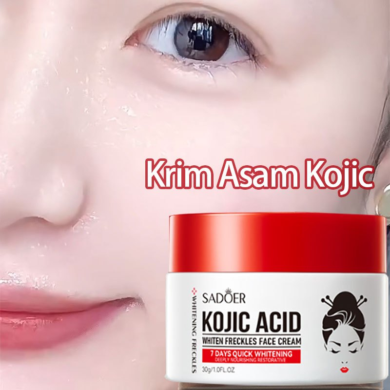 Krim pemutih dan penghilang bintik Whitening and anti-freckle cream asam kojic krim pelembab dan pem