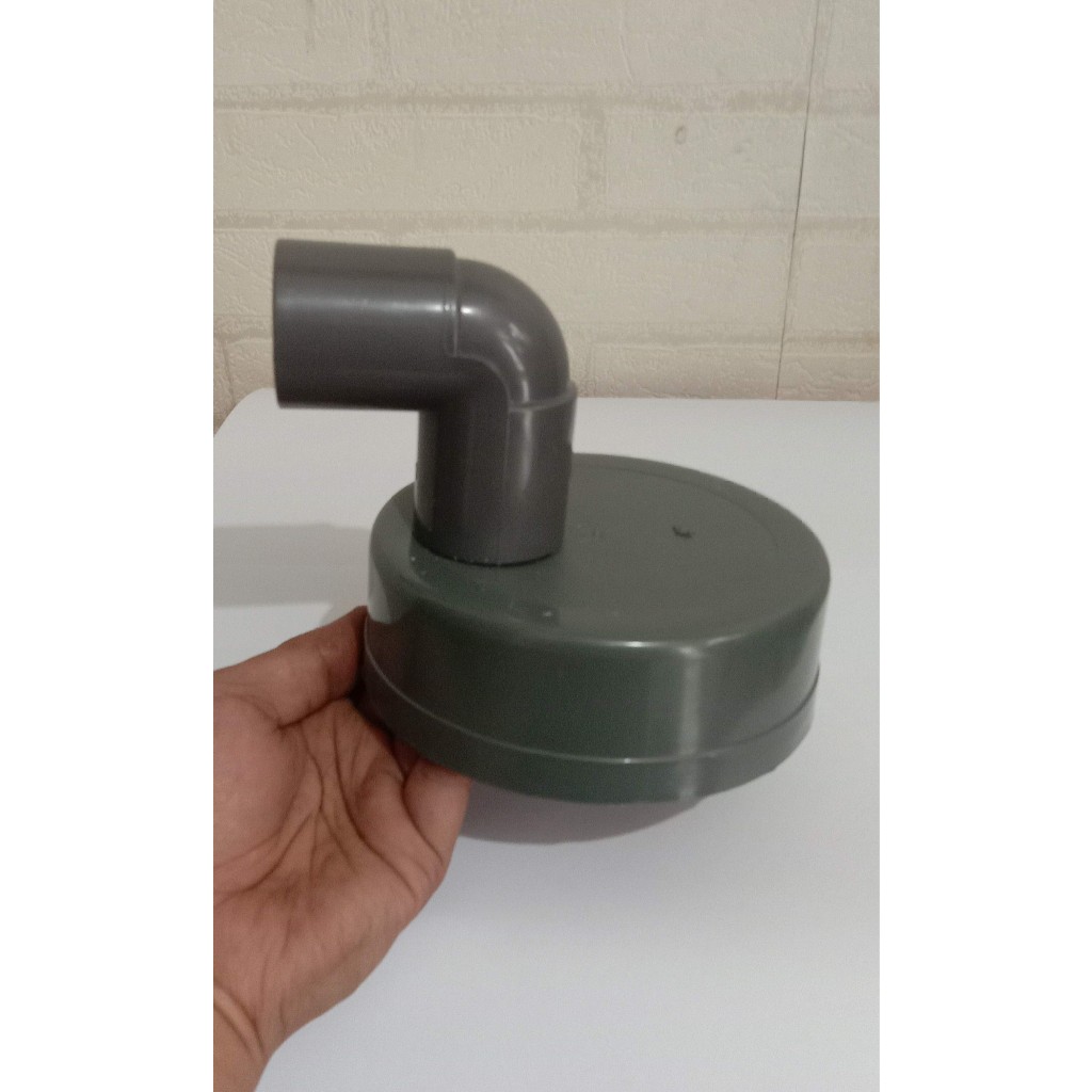 Dop Tutup pipa Hidroponik 4 inch Output Knee 1 Inch