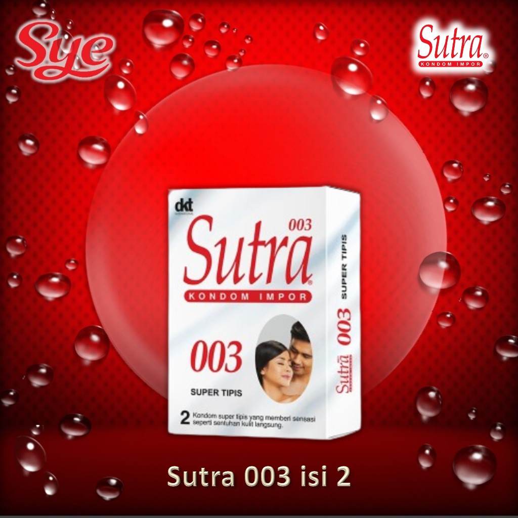 Kondom Sutra 003 Super Tipis isi 2 - Sutra 0.03 2pcs - Sutra Kondom Import - SYE